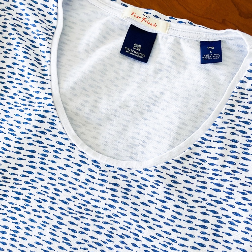 Scotch & Soda Fish Print T Shirt